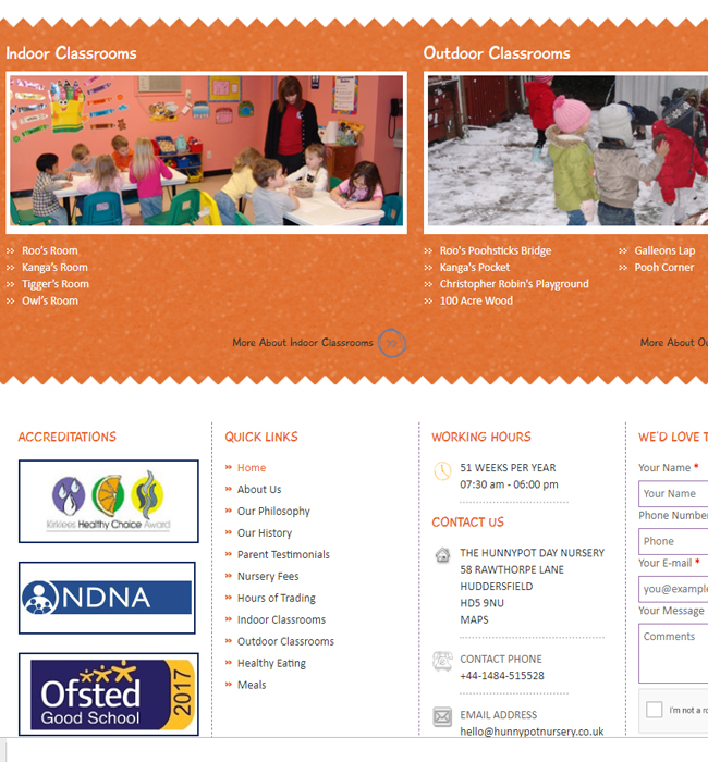 Hunnypot Nursery | School Website Design | Website Portfolio | Diginow