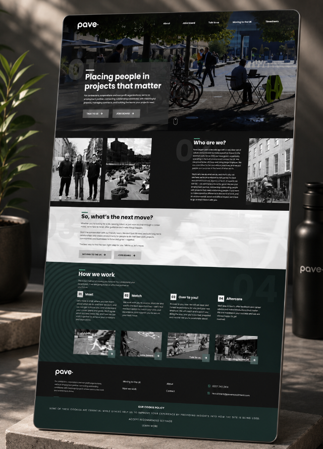 Pave Recruit is a specialist recruitment consultancy placing talented people into transport and infrastructure projects
