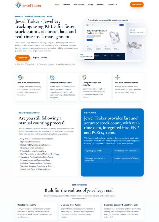 Jewel Traker - Jewellery tracking, using RFID, for faster stock counts, accurate data, and real-time stock management.